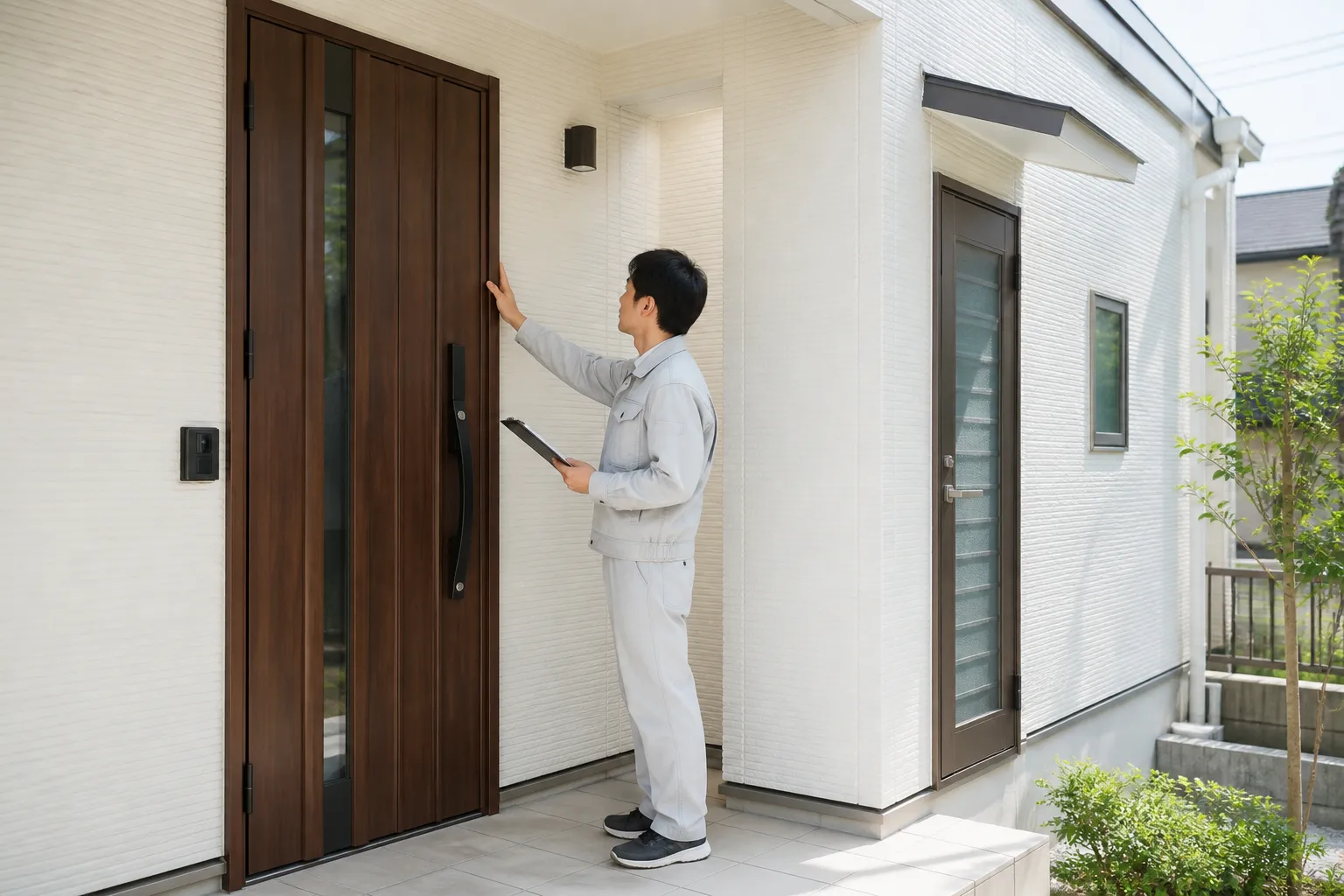 玄関ドア・勝手口ドアは塗装できる？色あせや劣化の点検ポイント【知多市・阿久比町】