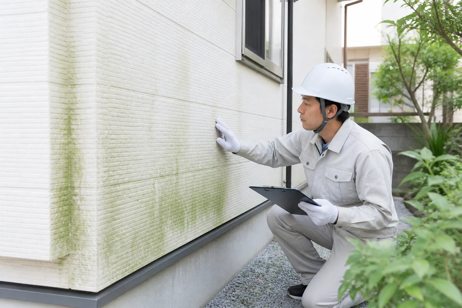 北側の外壁にコケ・カビが出る原因は？塗装前に確認したい点検ポイント【知多市・阿久比町】